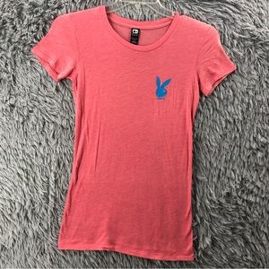 Alternative Vintage Tshirt Soft Womens Medium Playboy Logo Pink Soft Shirt